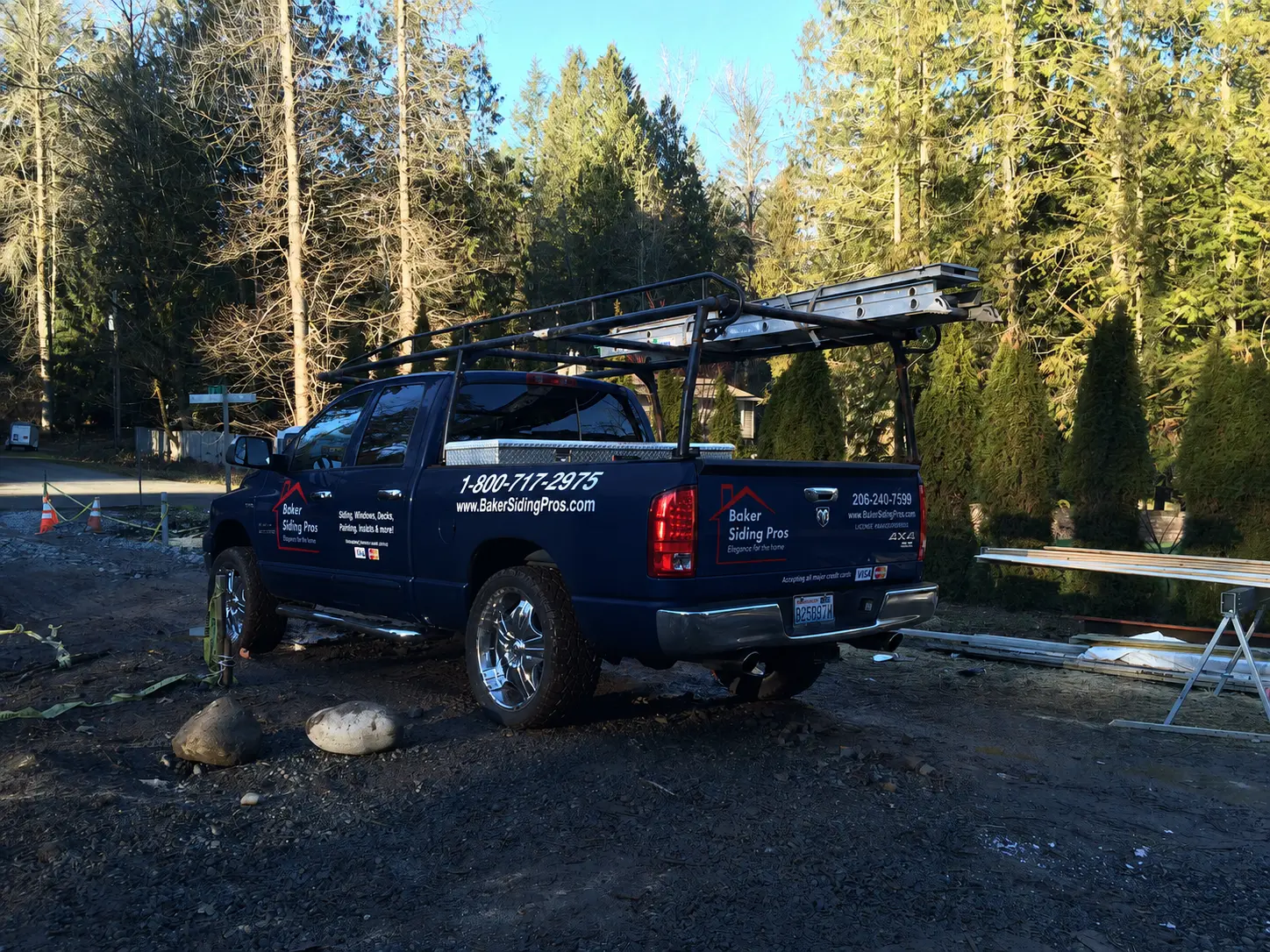 The Baker Siding Pros truck